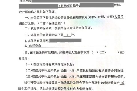 办理韶关市银行投标保函