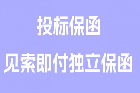 投标保函 见索即付独立保函